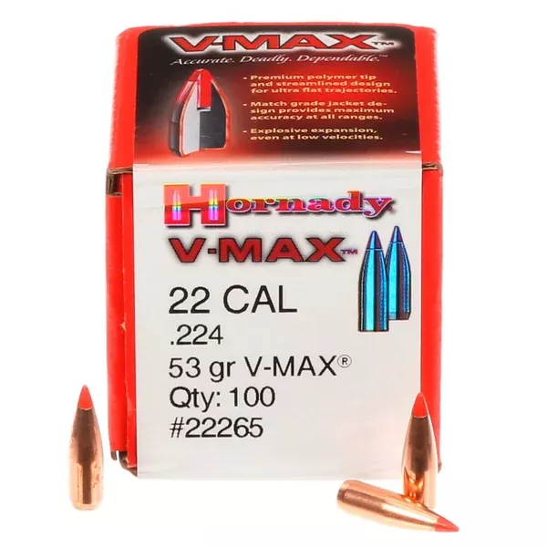 22-cal-224-53-grain-v-max-bullets .22 Cal .224 53 Grain V-MAX Bullets