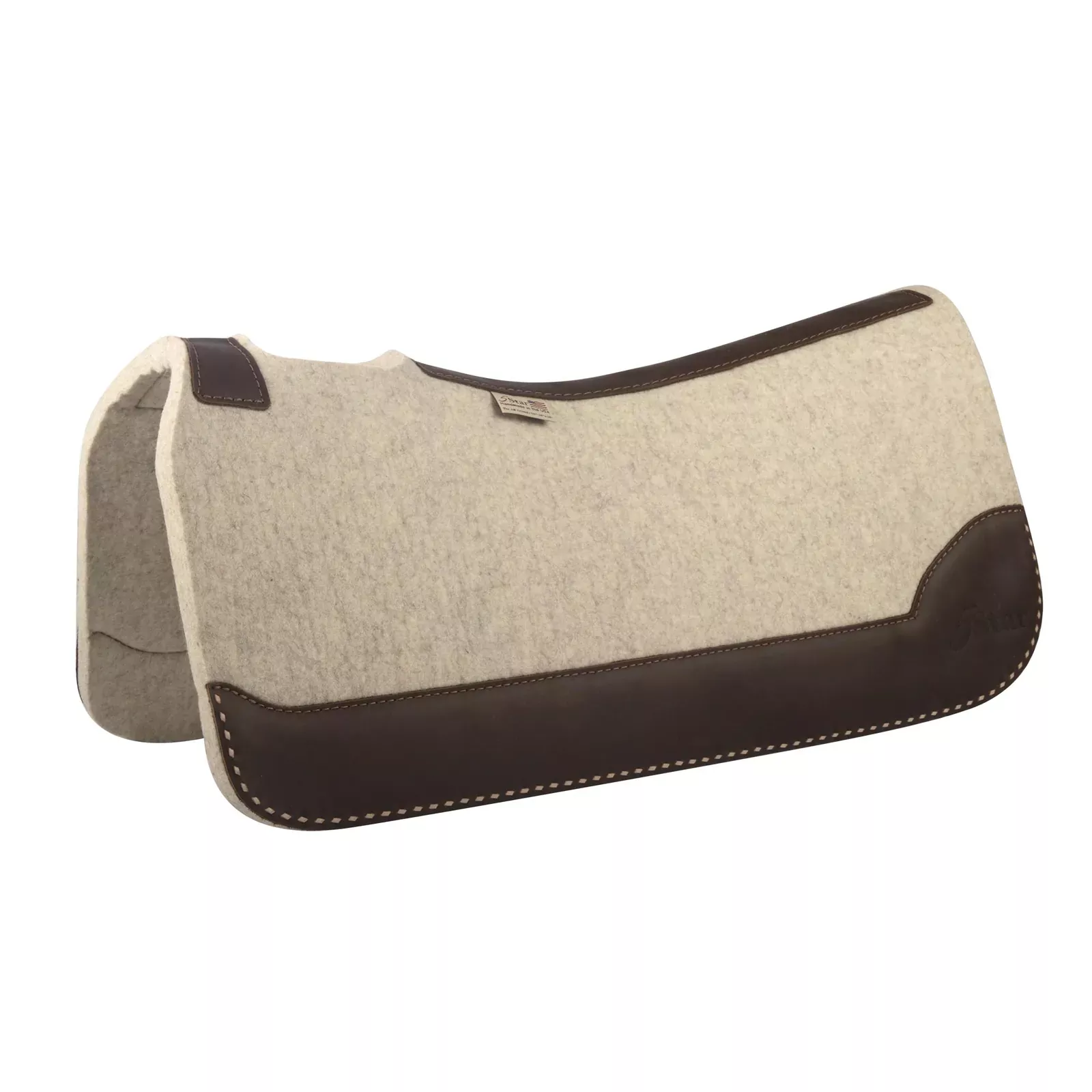 all-around-5-star-buckstitch-saddle-pad-30-x-30-natural “The All Around” 5 Star Buckstitch Saddle Pad, 30″ x 30″ Natural