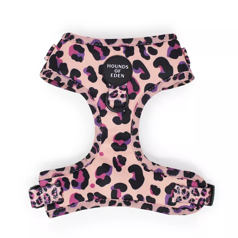 blushing-leopard-pink-dog-harness ‘Blushing Leopard’ – Pink Dog Harness