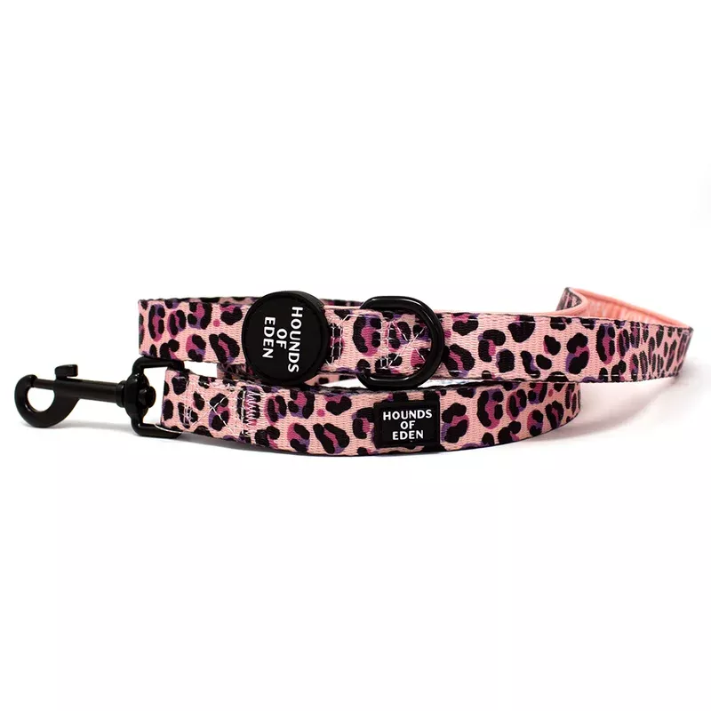 blushing-leopard-pink-dog-lead ‘Blushing Leopard’ – Pink Dog Lead