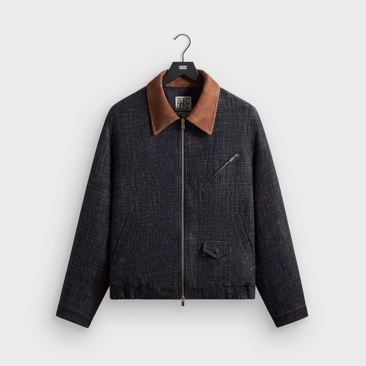 kin-cassius-blouson-jacket-blue-navy &Kin Cassius Blouson Jacket – Blue Navy