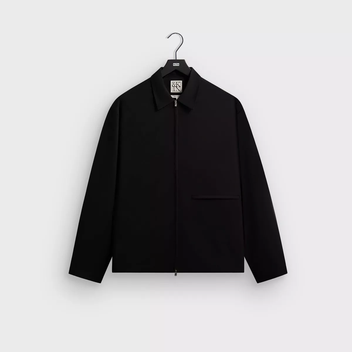 kin-kith-origins-long-sleeve-davenport-tropical-wool-shirt-black &Kin for Kith Origins Long Sleeve Davenport Tropical Wool Shirt – Black