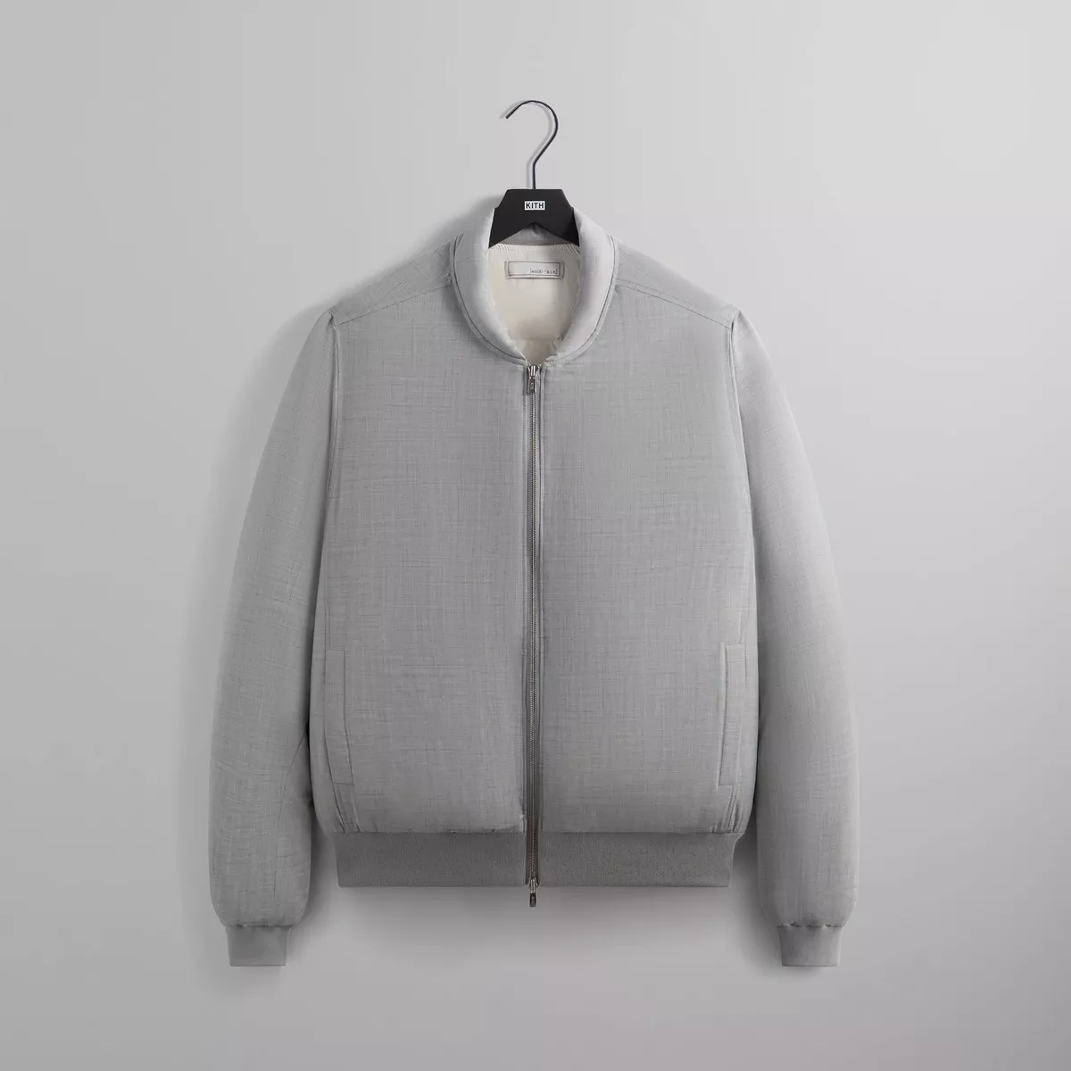 kin-liam-puffed-bomber-jacket-light-heather-grey &Kin Liam Puffed Bomber Jacket – Light Heather Grey