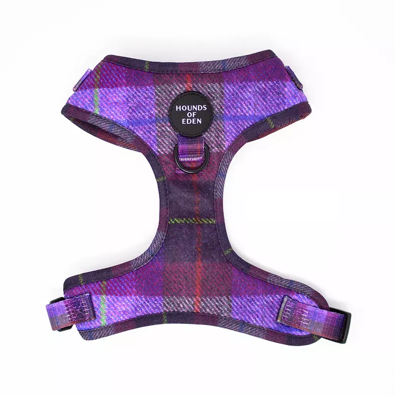molly-pink-purple-check-dog-harness ‘Molly’ – Pink & Purple Check Dog Harness