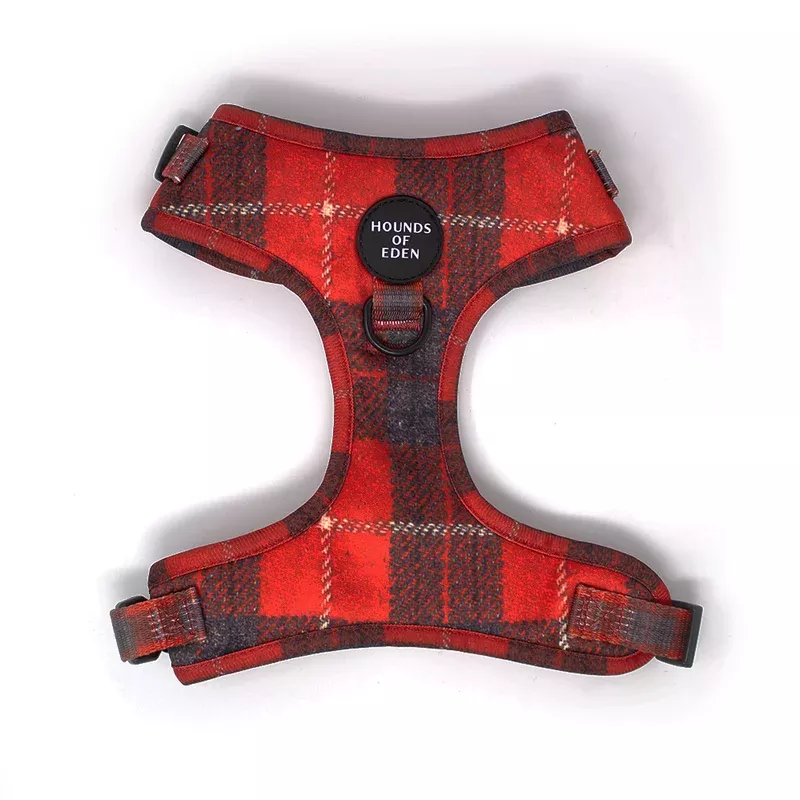 sammi-red-grey-check-dog-harness ‘Sammi’ – Red & Grey Check Dog Harness