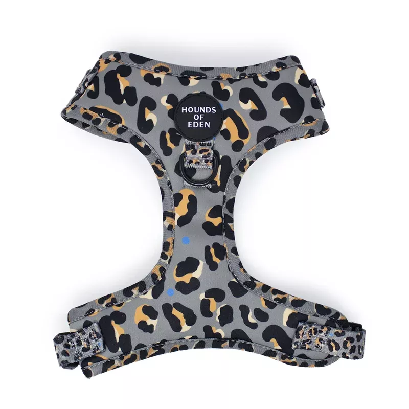 steel-leopard-khaki-grey-dog-harness ‘Steel Leopard’ – Khaki/Grey Dog Harness