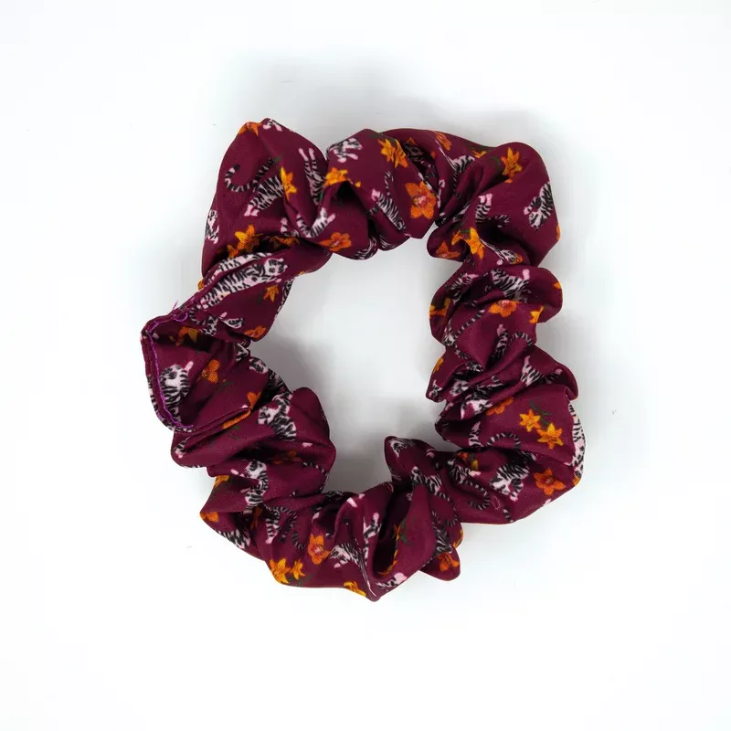 tiger-lily-magenta-pink-tiger-pattern-hair-scrunchie ‘Tiger Lily’ – Magenta Pink Tiger Pattern Hair Scrunchie