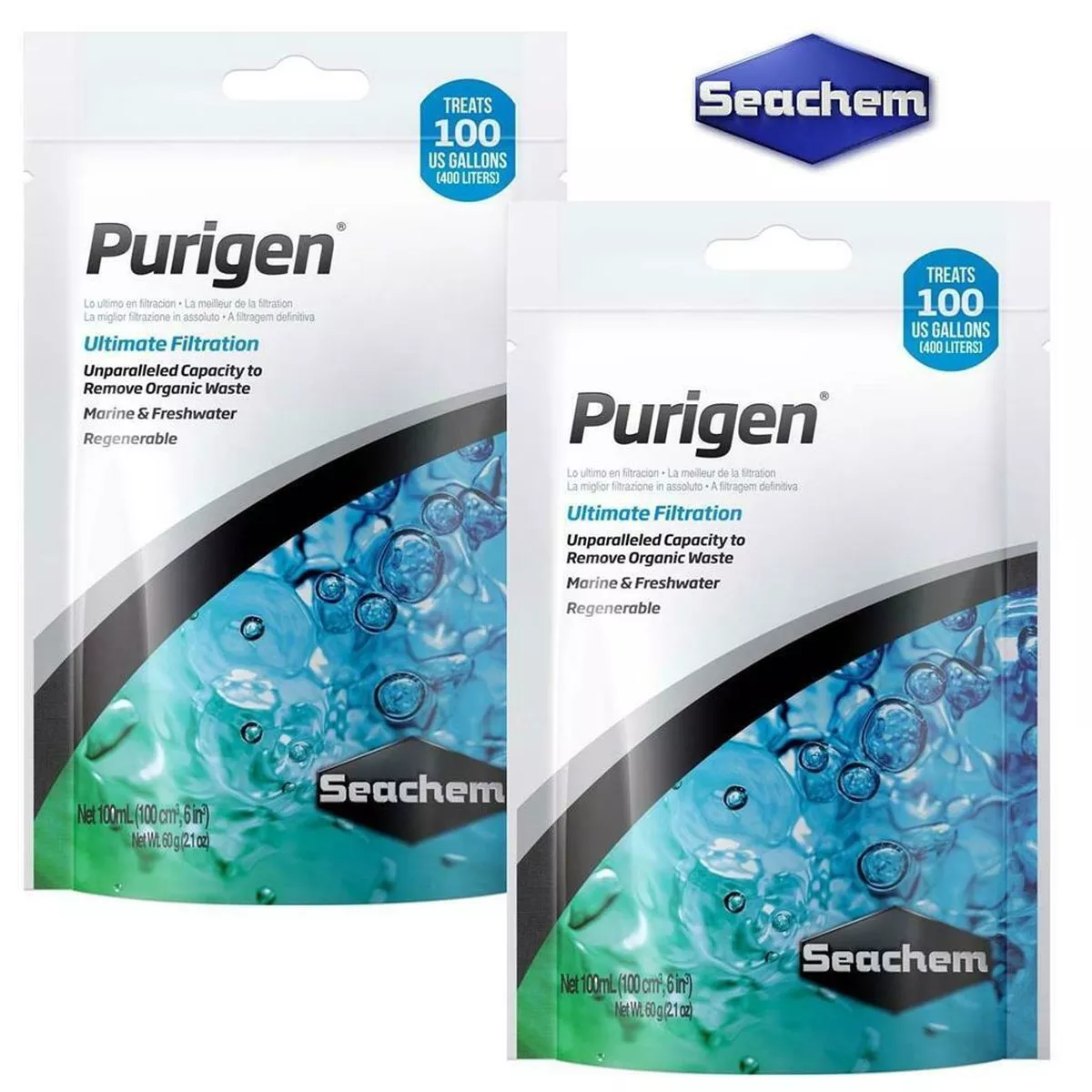 two-pack-purigen-bagged-100-ml-seachem (TWO PACK) Purigen Bagged (100 mL) – Seachem
