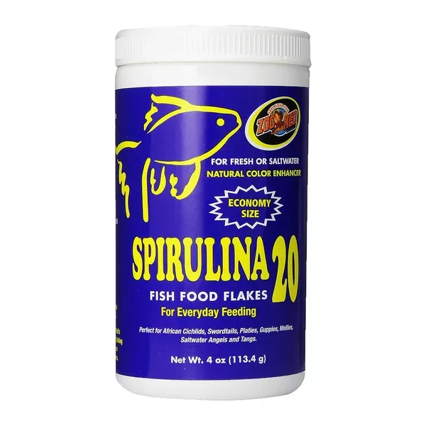 zoo-med-spirulina-20-flakes-fish-food-4-oz Zoo Med Spirulina 20 Flakes Fish Food 4-oz