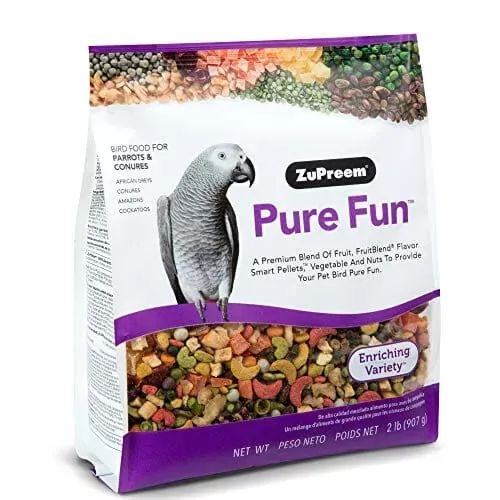 zupreem-pure-fun-parrots-conure-food-parrot-bird-food-2-lbs Zupreem Pure Fun Parrots & Conure Food Parrot Bird Food – 2 Lbs