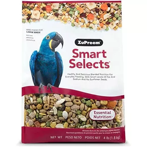 zupreem-smart-selects-large-bird-food-parrot-bird-food-4-lbs Zupreem Smart Selects Large Bird Food Parrot Bird Food – 4 Lbs